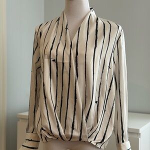 MANGO elegant draped blouse